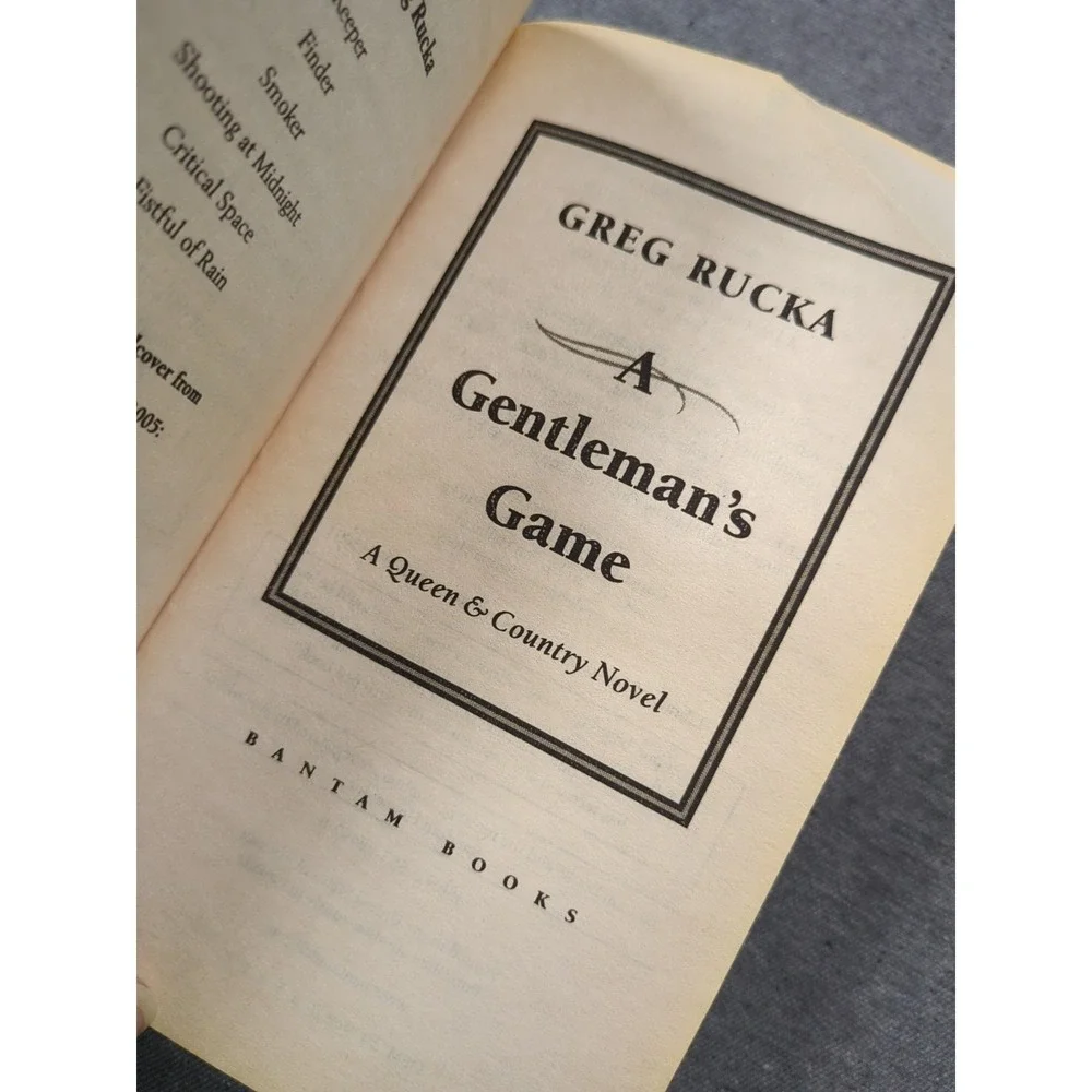 2005 Greg Rucka A‎ Gentleman's Game: A Queen & Country Novel VTG Bantam Books PB